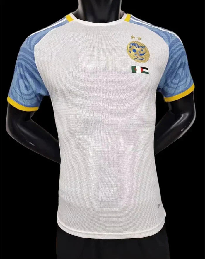 Maillot Algérie saison 2023-2024 nouvelle édition bleu blanc Palestine