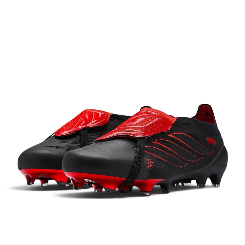 Adidas Predator 26 Elite Fold-over Tongue FG L-Tech - Noir/Rouge Vif — visuel 1 sur 4