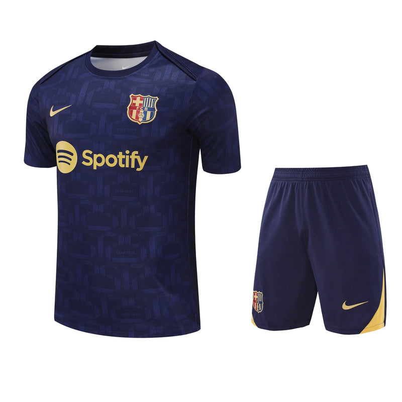 Ensemble Training FC Barcelone Bleu Foncé Jaune 2026/2027 — visuel 1 sur 2