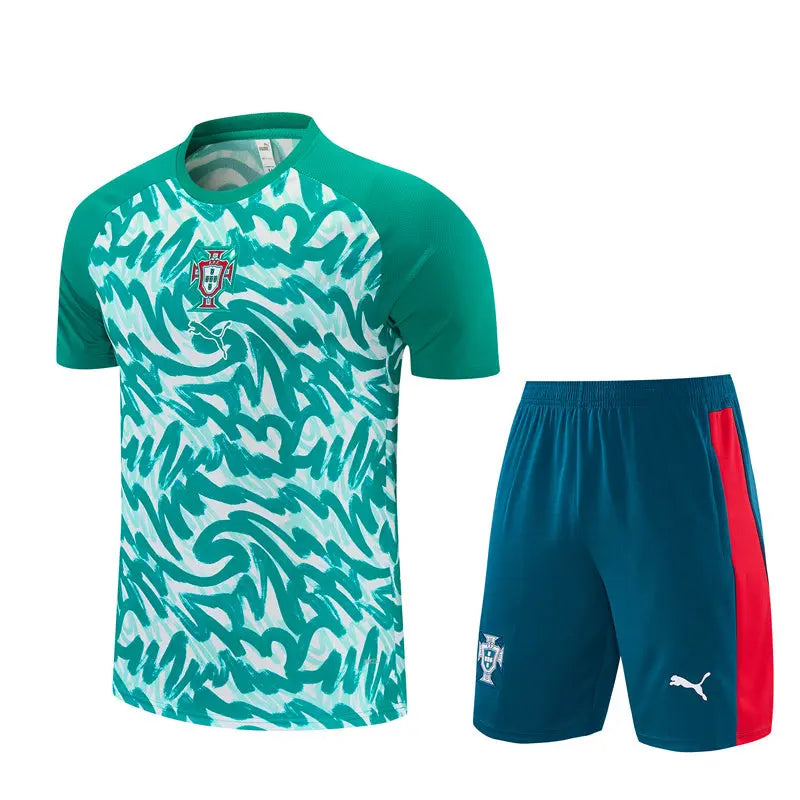 Ensemble Training Portugal Camouflage Vert Blanc 2026/2027 — visuel 1 sur 2
