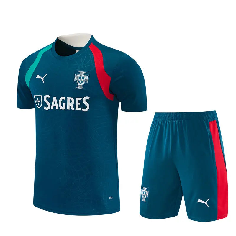 Ensemble Training Portugal Vert Bleu Foncé 2026/2027 — visuel 1 sur 2
