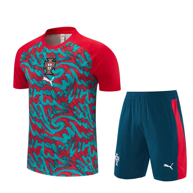 Ensemble Training Portugal Camouflage Vert Rouge 2026/2027 — visuel 1 sur 2