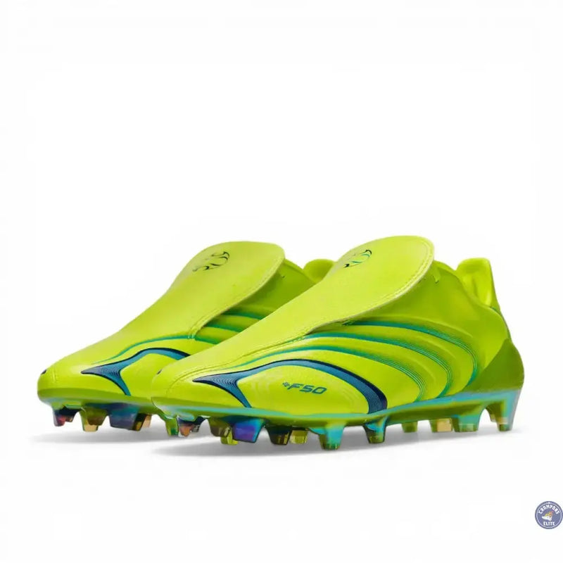 Adidas F50 Elite x Tunit FG - Citron/Bleu Royal/Aquamarine — visuel 2 sur 4