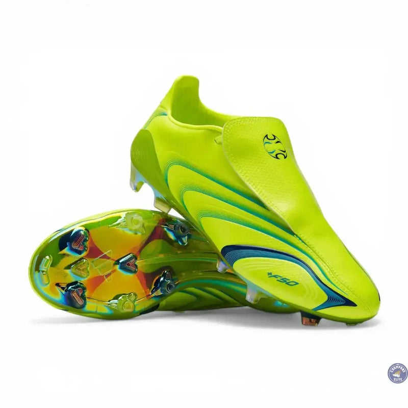 Adidas F50 Elite x Tunit FG - Citron/Bleu Royal/Aquamarine — visuel 1 sur 4