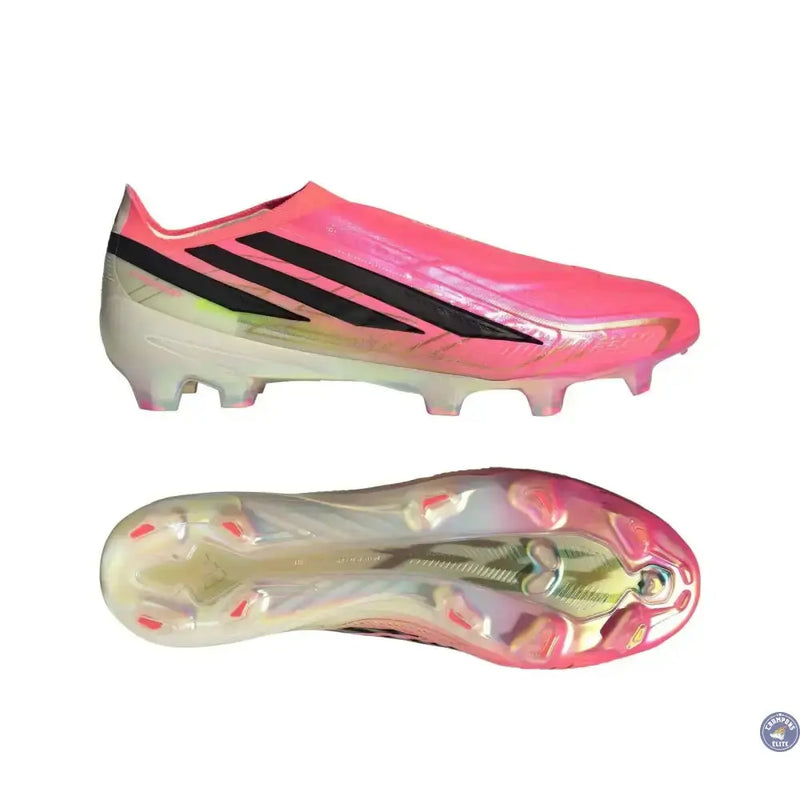 Adidas F50 Hyperfast Elite Laceless FG Road to Glory - Solar Turbo/Noir/Doré — visuel 1 sur 4