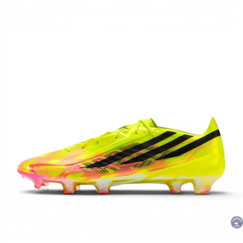 Adidas F50 Hyperfast Evo FG Too Light - Jaune/Noir/Solar Turquoise ÉDITION LIMITÉE — visuel 2 sur 4