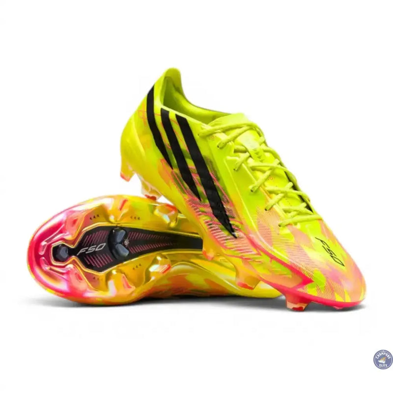 Adidas F50 Hyperfast Evo FG Too Light - Jaune/Noir/Solar Turquoise ÉDITION LIMITÉE — visuel 1 sur 4