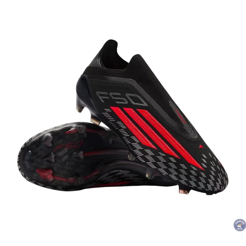 Adidas F50 Laceless Elite FG DNA Pack - Noir/Gris/Rouge — visuel 1 sur 4