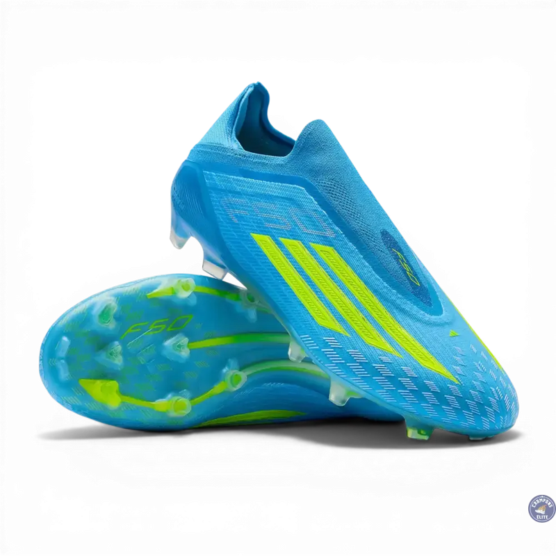 Adidas F50 Laceless Elite FG Ice Cold Precision - Bleu/Jaune — visuel 1 sur 4