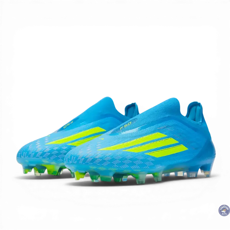Adidas F50 Laceless Elite FG Ice Cold Precision - Bleu/Jaune — visuel 2 sur 4