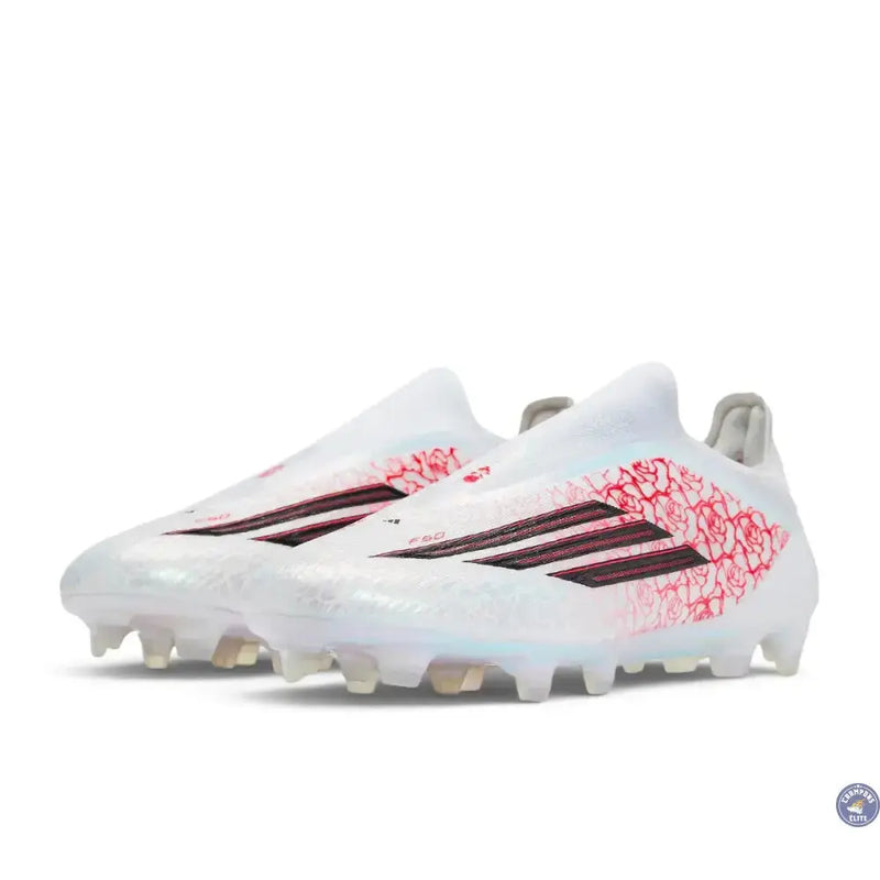 Adidas F50 Laceless Elite FG Lamine Yamal Heartbreaker - Blanc/Rose — visuel 1 sur 4