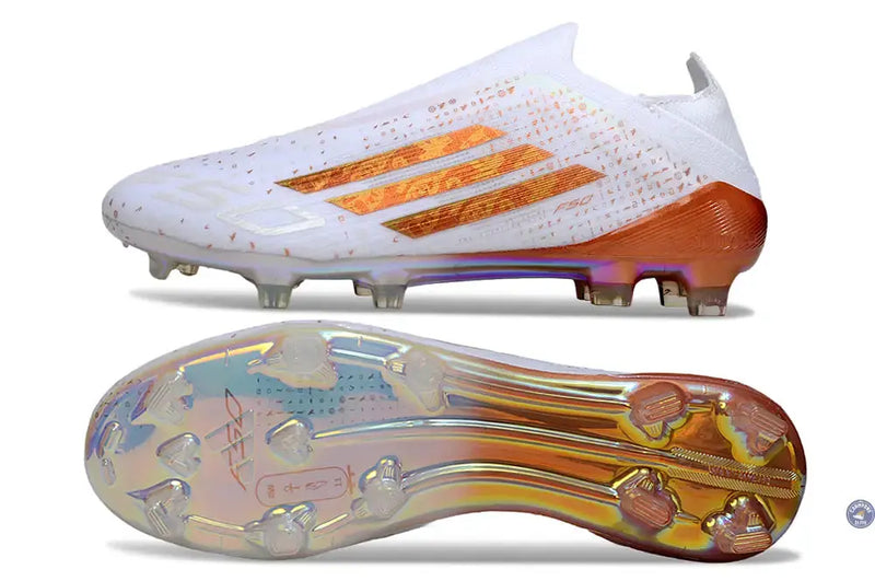 Adidas F50 Laceless Elite FG x Mohamed Salah AFCON - Blanc/Bronze Édition Limitée — visuel 2 sur 4