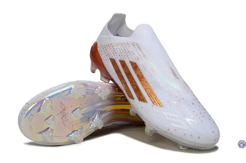 Adidas F50 Laceless Elite FG x Mohamed Salah AFCON - Blanc/Bronze Édition Limitée — visuel 1 sur 4