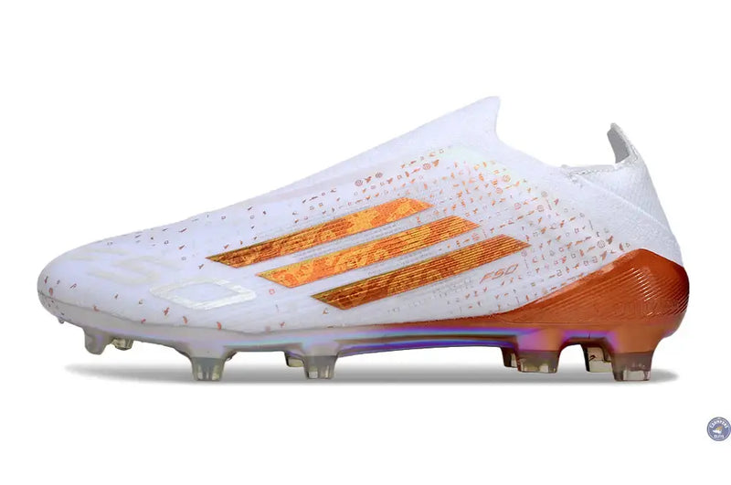 Adidas F50 Laceless Elite FG x Mohamed Salah AFCON - Blanc/Bronze Édition Limitée — visuel 4 sur 4