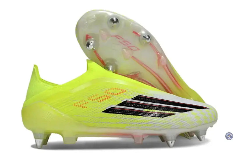 Adidas F50 Laceless Elite SG Born For Goals - Jaune/Noir/Rouge — visuel 3 sur 4