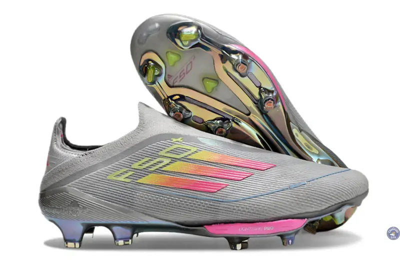 Adidas F50 + Laceless FG Concept Gris/Rose/Jaune — visuel 1 sur 4