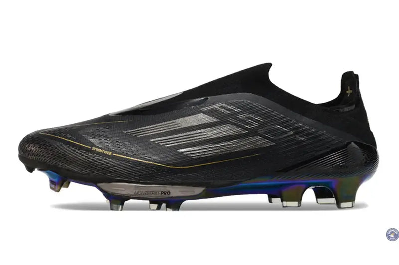 Adidas F50 + Laceless FG Dark Spark - Noir/Argenté/Doré — visuel 2 sur 4