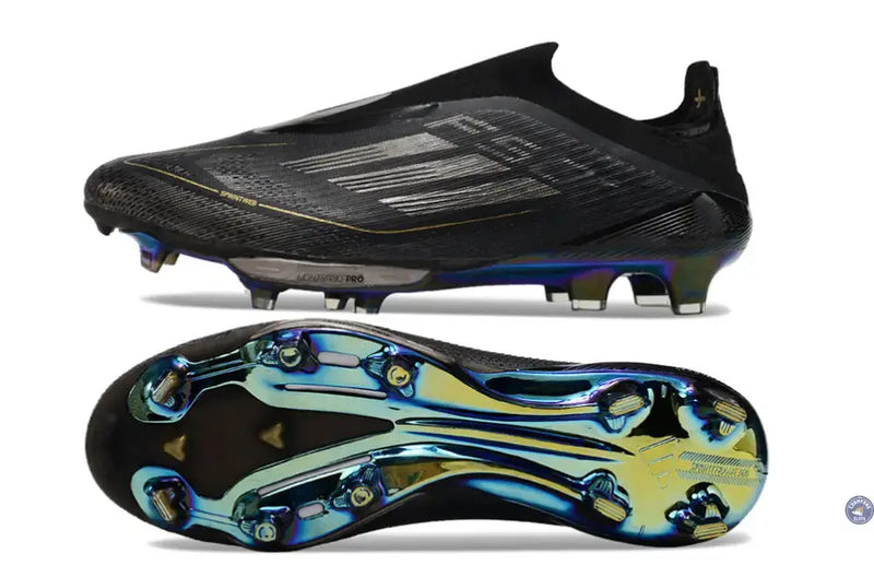 Adidas F50 + Laceless FG Dark Spark - Noir/Argenté/Doré — visuel 3 sur 4