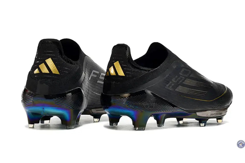 Adidas F50 + Laceless FG Dark Spark - Noir/Argenté/Doré — visuel 4 sur 4