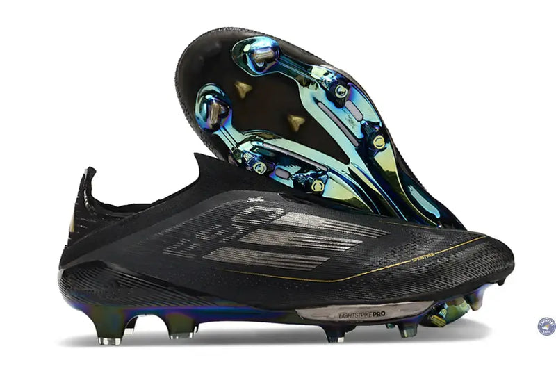 Adidas F50 + Laceless FG Dark Spark - Noir/Argenté/Doré — visuel 1 sur 4
