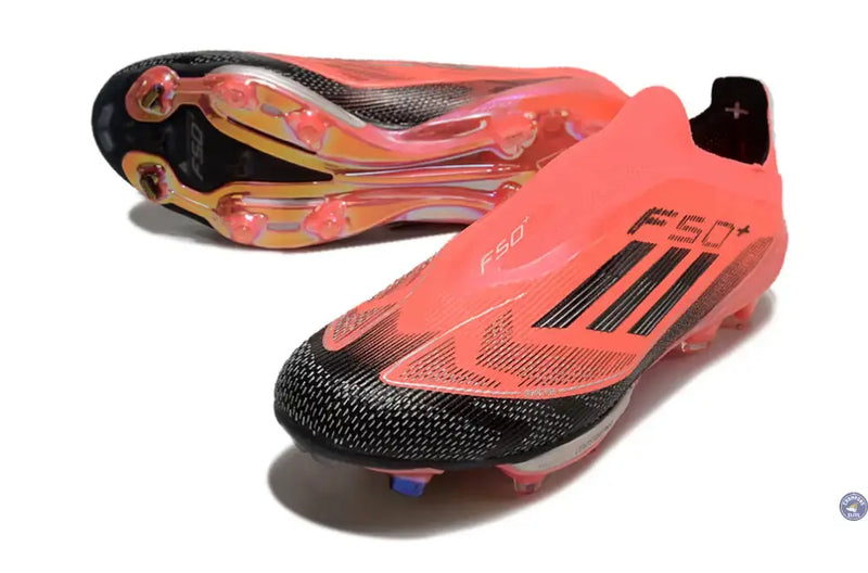 Adidas F50 + Laceless FG Vivid Horizon - Turbo/Aurora Black/Argenté — visuel 3 sur 4