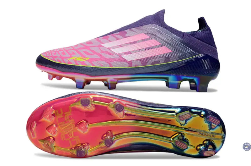 Adidas F50 Laceless Lamine Yamal 2 - Violet/Rose/Jaune Fluo — visuel 2 sur 4