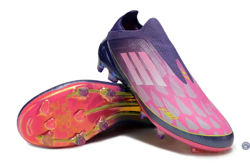Adidas F50 Laceless Lamine Yamal 2 - Violet/Rose/Jaune Fluo — visuel 1 sur 4