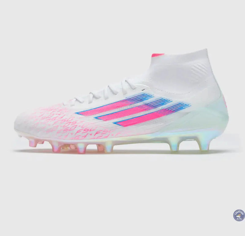 Adidas F50 Sparkfusion Elite Mid Cut FG/AG Trinity - Blanc/Rose Édition Limitée — visuel 3 sur 4