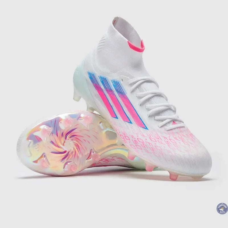 Adidas F50 Sparkfusion Elite Mid Cut FG/AG Trinity - Blanc/Rose Édition Limitée — visuel 1 sur 4