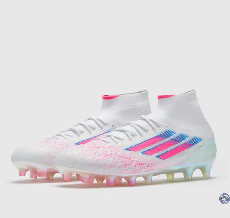 Adidas F50 Sparkfusion Elite Mid Cut FG/AG Trinity - Blanc/Rose Édition Limitée — visuel 2 sur 4