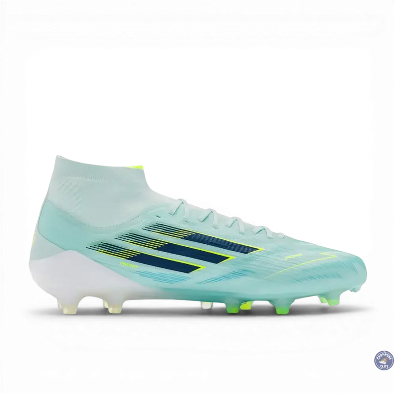 Adidas F50 Sparkfusion Mid Cut Lacets FG - Turquoise/Bleu Marine/Blanc — visuel 3 sur 4