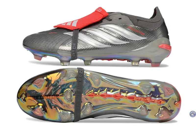 Adidas Predator 26 Elite Fold-over Tongue FG - Gris/Rouge/Blanc — visuel 2 sur 4