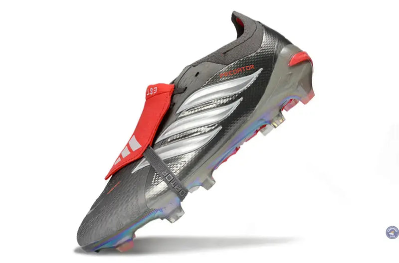 Adidas Predator 26 Elite Fold-over Tongue FG - Gris/Rouge/Blanc — visuel 4 sur 4