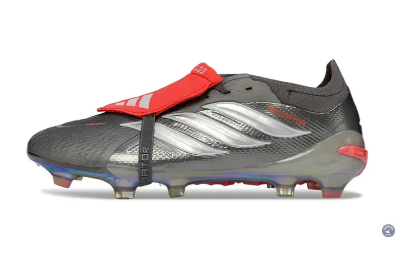 Adidas Predator 26 Elite Fold-over Tongue FG - Gris/Rouge/Blanc — visuel 3 sur 4