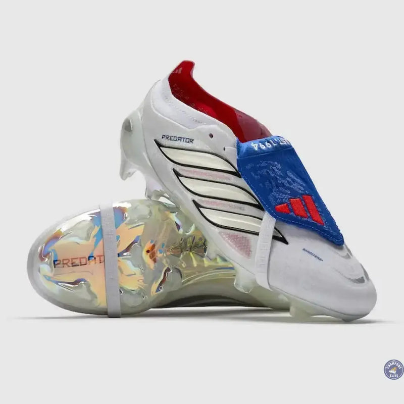Adidas Predator 26 Elite Fold-over Tongue FG Jude Bellingham - Blanc/Bleu/Rouge — visuel 1 sur 4