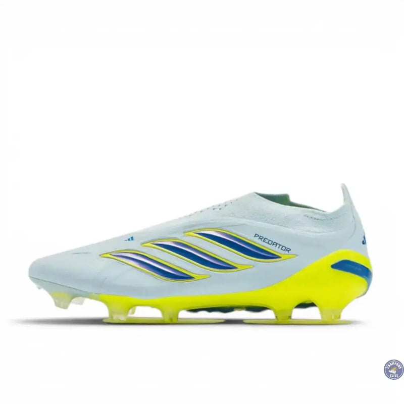 Adidas Predator 26 Elite Laceless FG Ice Cold Precision - Crystal Sky/Ray Blue/Jaune — visuel 2 sur 4