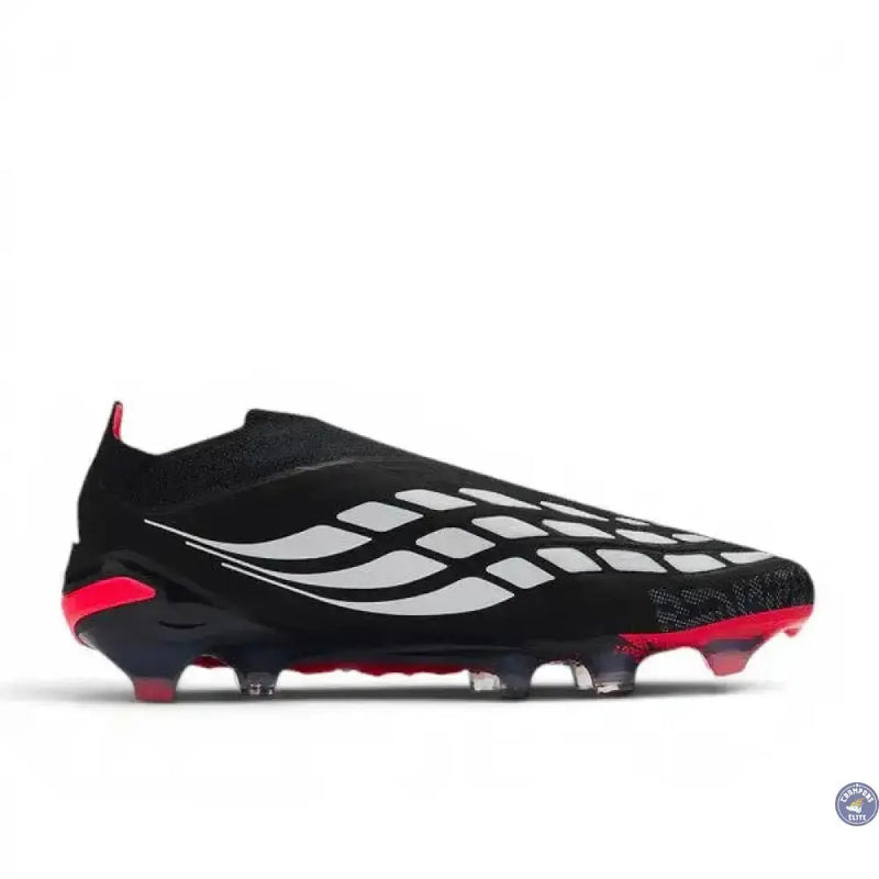 Adidas Predator 26 Elite Laceless FG Immortal DNA - Noir/Blanc/Lucid Red — visuel 3 sur 4