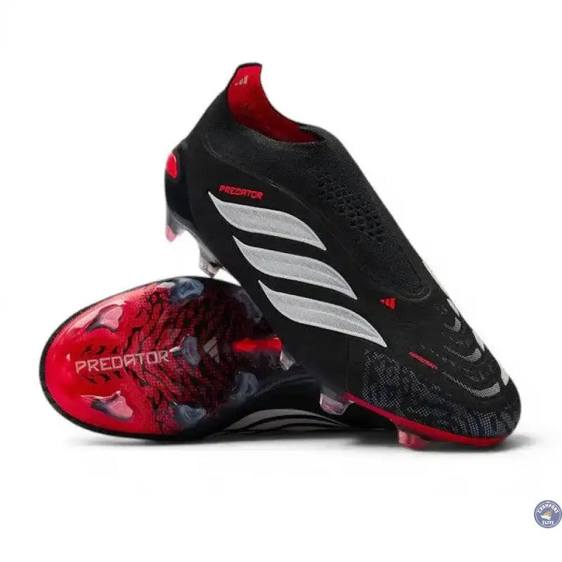 Adidas Predator 26 Elite Laceless FG Immortal DNA - Noir/Blanc/Lucid Red — visuel 1 sur 4