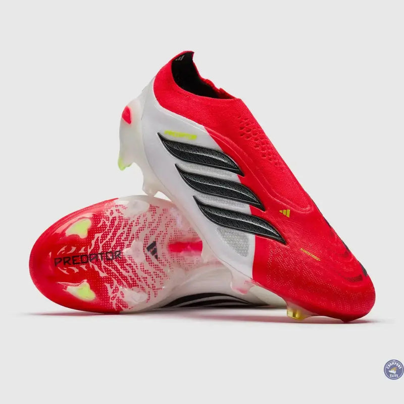 Adidas Predator 26 Laceless FG Born for Goals - Rouge/Noir/Blanc — visuel 1 sur 4