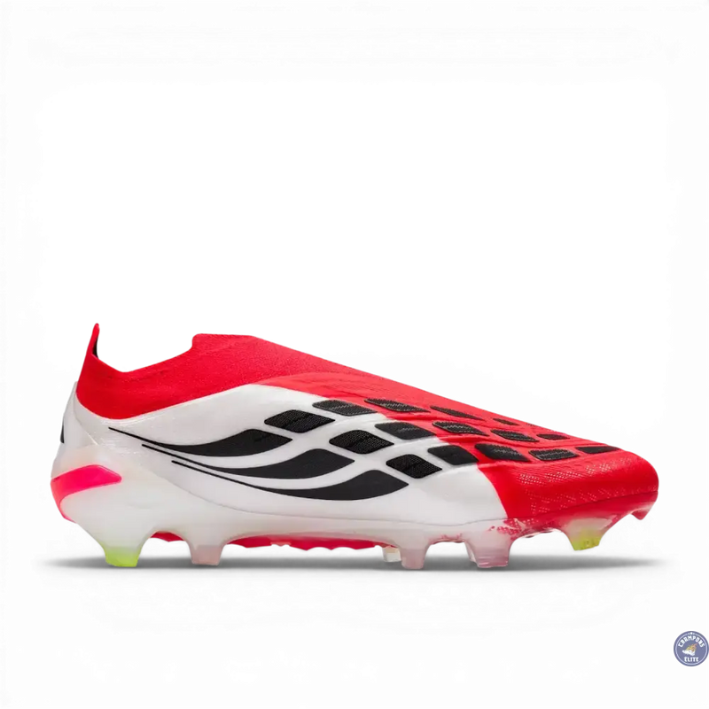 Adidas Predator 26 Laceless FG Born for Goals - Rouge/Noir/Blanc — visuel 3 sur 4