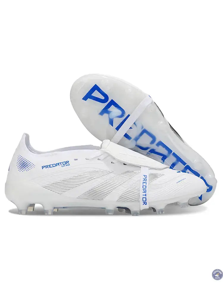 Adidas Predator Elite Fold-over Tongue AG Polar Victory - Blanc/Argenté/Bleu — visuel 1 sur 4