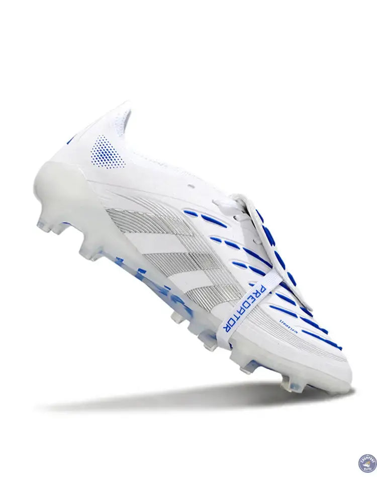 Adidas Predator Elite Fold-over Tongue AG Polar Victory - Blanc/Argenté/Bleu — visuel 3 sur 4