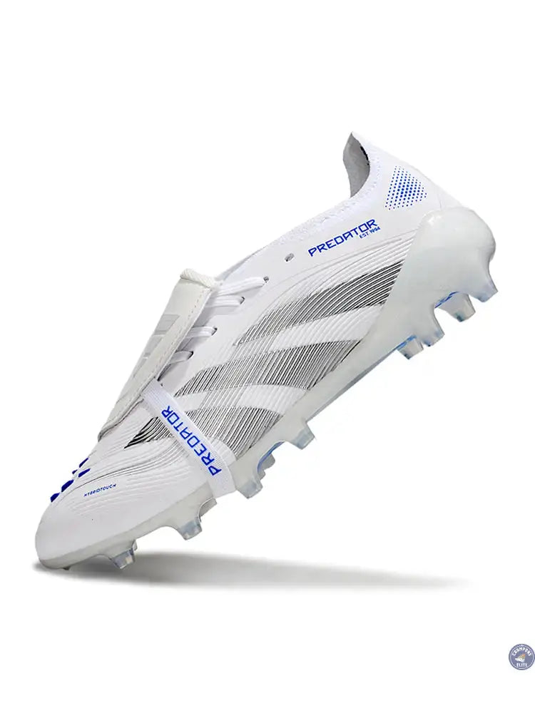 Adidas Predator Elite Fold-over Tongue AG Polar Victory - Blanc/Argenté/Bleu — visuel 4 sur 4