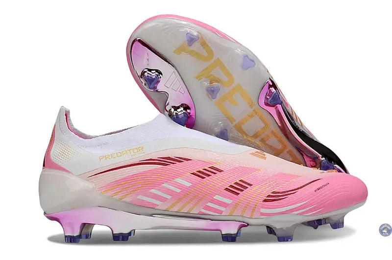 Adidas Predator Elite Laceless FG - Rose/Blanc/Or — visuel 2 sur 4