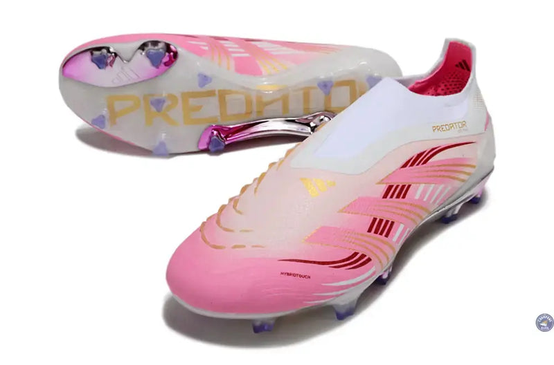 Adidas Predator Elite Laceless FG - Rose/Blanc/Or — visuel 3 sur 4