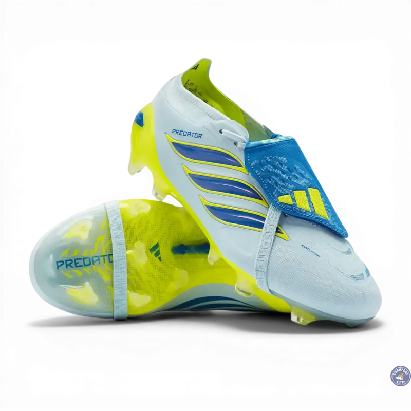 Adidas Predator Tongue Elite FG Ice Cold Precision - Gris/Bleu/Jaune — visuel 1 sur 4