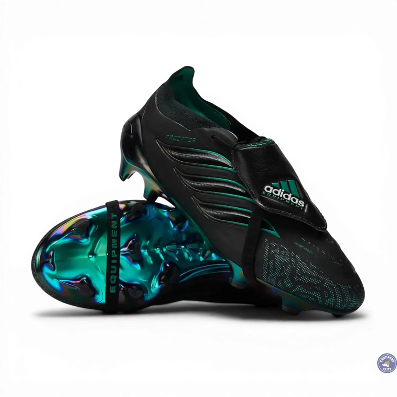 Adidas Predator Tongue FG - Noir/Vert Equipment — visuel 1 sur 4