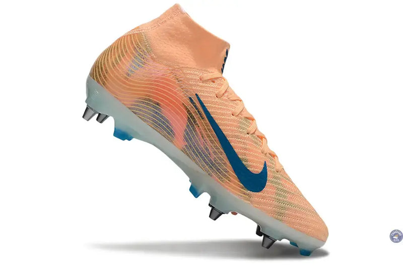 Air Zoom Mercurial Superfly 10 SG Kylian Mbappe - Orange/Bleu turquoise SG — visuel 4 sur 4