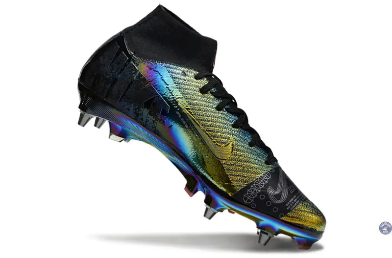 Air Zoom Mercurial Superfly 10 SG Soft Ground - Doré/Noir/Bleu — visuel 3 sur 4