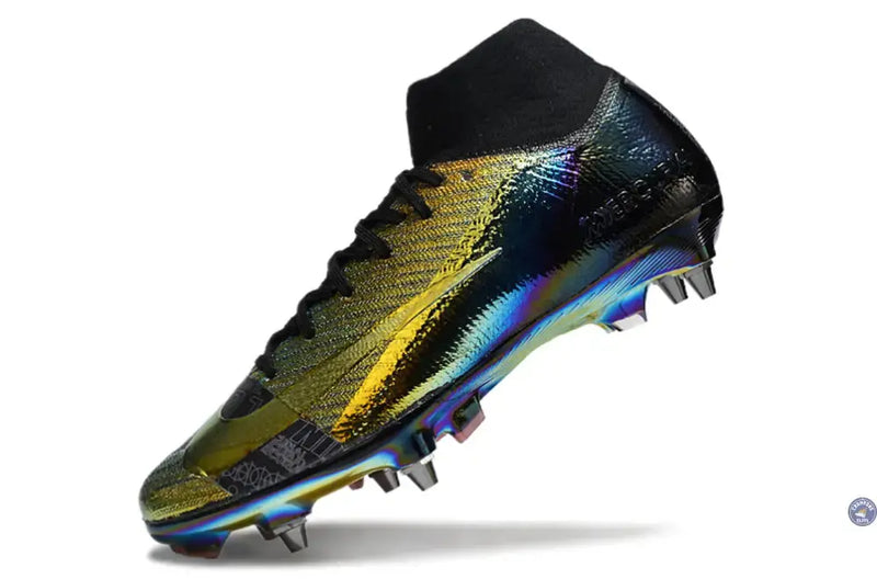 Air Zoom Mercurial Superfly 10 SG Soft Ground - Doré/Noir/Bleu — visuel 4 sur 4
